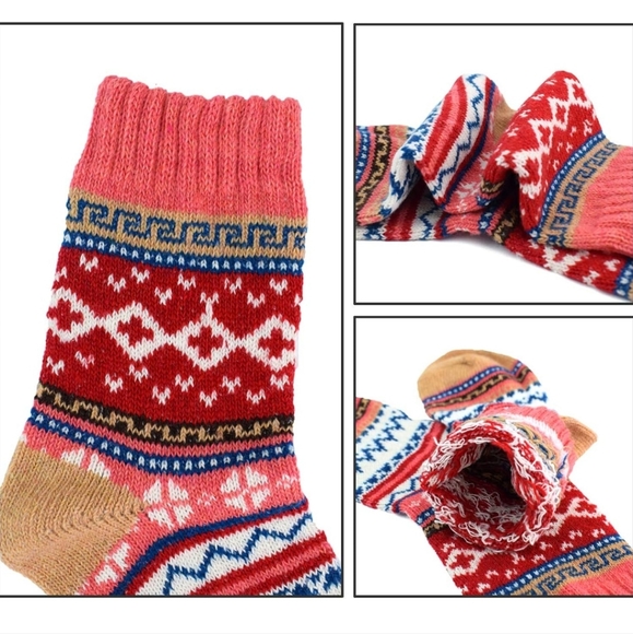 YZKKE 5Pack Womens Vintage Winter socks - Picture 2 of 4